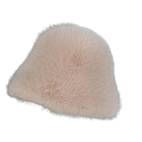 Maxbell Women Fisherman Hat Windproof Snow Cap Bucket Hat for Travel Outdoor Walking Cream