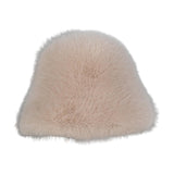 Maxbell Women Fisherman Hat Windproof Snow Cap Bucket Hat for Travel Outdoor Walking Cream