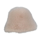 Maxbell Women Fisherman Hat Windproof Snow Cap Bucket Hat for Travel Outdoor Walking Cream