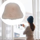 Maxbell Women Fisherman Hat Windproof Snow Cap Bucket Hat for Travel Outdoor Walking Cream