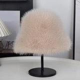 Maxbell Women Fisherman Hat Windproof Snow Cap Bucket Hat for Travel Outdoor Walking Cream