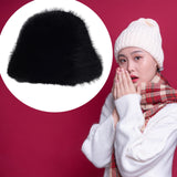 Maxbell Women Fisherman Hat Windproof Snow Cap Bucket Hat for Travel Outdoor Walking Black