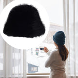 Maxbell Women Fisherman Hat Windproof Snow Cap Bucket Hat for Travel Outdoor Walking Black