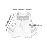 Maxbell Women's Mexican Embroidered Tops Bohemian Blouse for Vacation Shopping Party Red