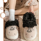 Maxbell Women Warm Slippers Winter House Shoes Lovely Trendy Casual Funny Home Shoes Black