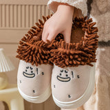 Maxbell Women Warm Slippers Winter House Shoes Lovely Trendy Casual Funny Home Shoes Khaki