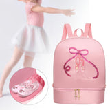 Maxbell Ballet Dance Backpack Lightweight Girls Ballerina Bag for Travel Yoga Sports Pink