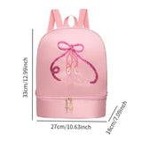 Maxbell Ballet Dance Backpack Lightweight Girls Ballerina Bag for Travel Yoga Sports Pink