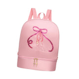 Maxbell Ballet Dance Backpack Lightweight Girls Ballerina Bag for Travel Yoga Sports Pink