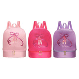 Maxbell Ballet Dance Backpack Lightweight Girls Ballerina Bag for Travel Yoga Sports Pink