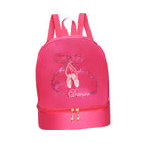 Maxbell Ballet Dance Backpack Lightweight Girls Ballerina Bag for Travel Yoga Sports Rose Red