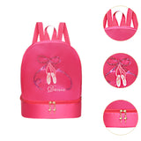 Maxbell Ballet Dance Backpack Lightweight Girls Ballerina Bag for Travel Yoga Sports Rose Red