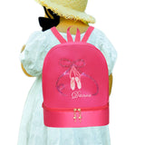 Maxbell Ballet Dance Backpack Lightweight Girls Ballerina Bag for Travel Yoga Sports Rose Red