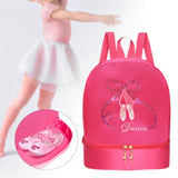 Maxbell Ballet Dance Backpack Lightweight Girls Ballerina Bag for Travel Yoga Sports Rose Red