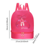Maxbell Ballet Dance Backpack Lightweight Girls Ballerina Bag for Travel Yoga Sports Rose Red