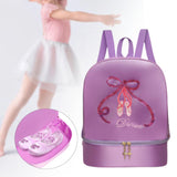 Maxbell Ballet Dance Backpack Lightweight Girls Ballerina Bag for Travel Yoga Sports Purple