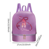 Maxbell Ballet Dance Backpack Lightweight Girls Ballerina Bag for Travel Yoga Sports Purple