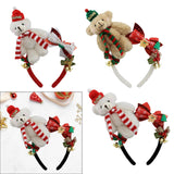 Maxbell Christmas Headband Dress up Hairhoop Hair Hoop for Women Girls Boys Festival White Red