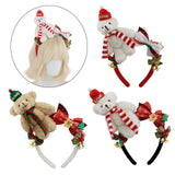 Maxbell Christmas Headband Dress up Hairhoop Hair Hoop for Women Girls Boys Festival White Red