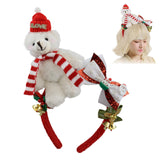 Maxbell Christmas Headband Dress up Hairhoop Hair Hoop for Women Girls Boys Festival White Red