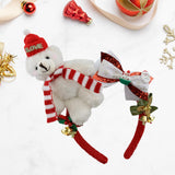 Maxbell Christmas Headband Dress up Hairhoop Hair Hoop for Women Girls Boys Festival White Red