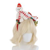Maxbell Christmas Headband Dress up Hairhoop Hair Hoop for Women Girls Boys Festival White Red
