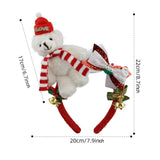 Maxbell Christmas Headband Dress up Hairhoop Hair Hoop for Women Girls Boys Festival White Red