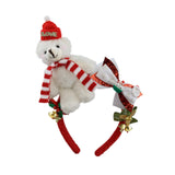 Maxbell Christmas Headband Dress up Hairhoop Hair Hoop for Women Girls Boys Festival White Red