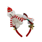 Maxbell Christmas Headband Dress up Hairhoop Hair Hoop for Women Girls Boys Festival White Red