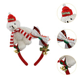 Maxbell Christmas Headband Dress up Hairhoop Hair Hoop for Women Girls Boys Festival White Red