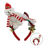 Maxbell Christmas Headband Dress up Hairhoop Hair Hoop for Women Girls Boys Festival White Red