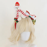 Maxbell Christmas Headband Dress up Hairhoop Hair Hoop for Women Girls Boys Festival White Red