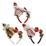 Maxbell Christmas Headband Dress up Hairhoop Hair Hoop for Women Girls Boys Festival White Red