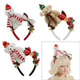 Maxbell Christmas Headband Dress up Hairhoop Hair Hoop for Women Girls Boys Festival White Red