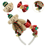 Maxbell Christmas Headband Dress up Hairhoop Hair Hoop for Women Girls Boys Festival Khaki White
