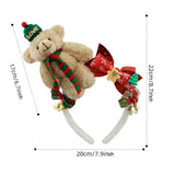 Maxbell Christmas Headband Dress up Hairhoop Hair Hoop for Women Girls Boys Festival Khaki White