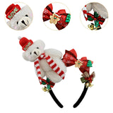 Maxbell Christmas Headband Dress up Hairhoop Hair Hoop for Women Girls Boys Festival White Black