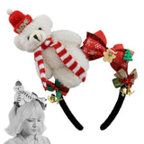 Maxbell Christmas Headband Dress up Hairhoop Hair Hoop for Women Girls Boys Festival White Black