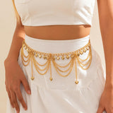 Maxbell Metal Waist Chain for Women Chain Belt Stylish Decorative Dress Belt Jewelry