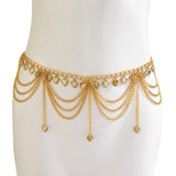Maxbell Metal Waist Chain for Women Chain Belt Stylish Decorative Dress Belt Jewelry