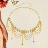 Maxbell Metal Waist Chain for Women Chain Belt Stylish Decorative Dress Belt Jewelry