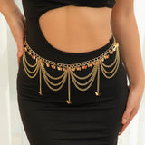 Maxbell Waist Chain for Women Chain Belt Pants Chain Belt Lady Butterfly Belly Chain