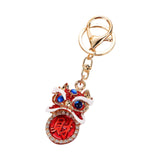 Maxbell Lion Key Chain Alloy Backpack Keyring Shiny Key Accessory Charm Keychain