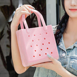 Maxbell Women Girls Beach Bag Waterproof Tote Bag Handbag Portable Summer Travel Bag White