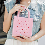 Maxbell Women Girls Beach Bag Waterproof Tote Bag Handbag Portable Summer Travel Bag White