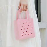 Maxbell Women Girls Beach Bag Waterproof Tote Bag Handbag Portable Summer Travel Bag White