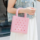 Maxbell Women Girls Beach Bag Waterproof Tote Bag Handbag Portable Summer Travel Bag White