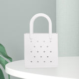 Maxbell Women Girls Beach Bag Waterproof Tote Bag Handbag Portable Summer Travel Bag White