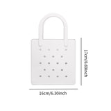 Maxbell Women Girls Beach Bag Waterproof Tote Bag Handbag Portable Summer Travel Bag White