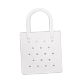 Maxbell Women Girls Beach Bag Waterproof Tote Bag Handbag Portable Summer Travel Bag White